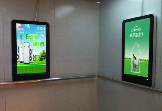 關於電梯轎廂內投放22寸電梯廣告機價值回報