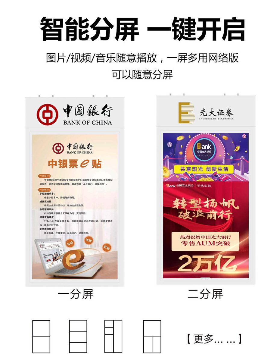 91麻豆精品国产櫥窗雙屏吊掛廣告機(圖3)